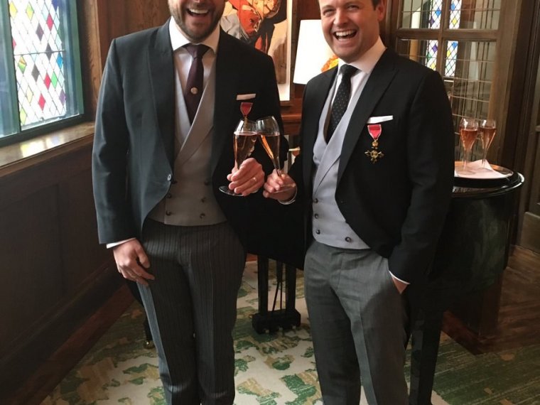 'Chuffed to bits!' Ant & Dec collect their OBEs